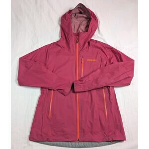 Patagonia Rain Shadow H2no Full Zip Hooded Jacket Womens Medium Pink